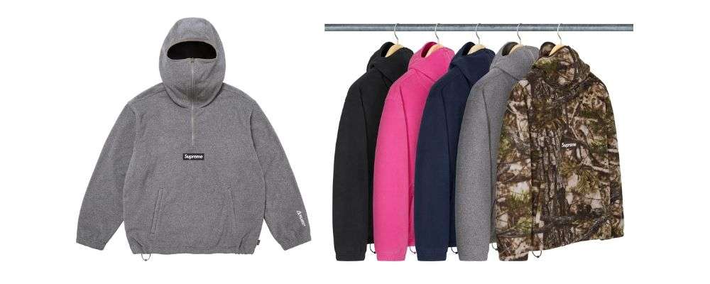 Supreme 2025AW Week14発売予定アイテムまとめ|ブランド古着買取専門店LIFEPolartec® Face Mask Half Zip Hooded Sweatshirt 27,500円画像