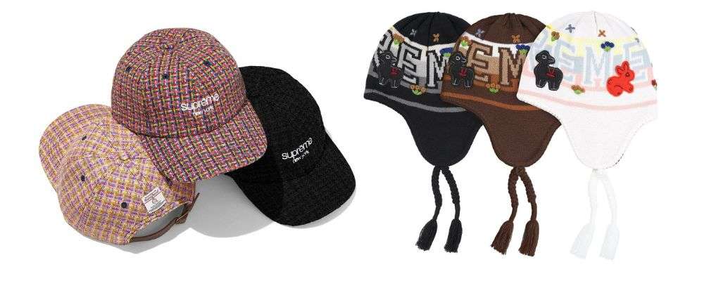 Supreme 2025AW Week15発売予定アイテムまとめ|ブランド古着買取専門店LIFEHarris Tweed® 6-Panel 11,000円 / Felt Appliqué Earflap Beanie 13,200円画像