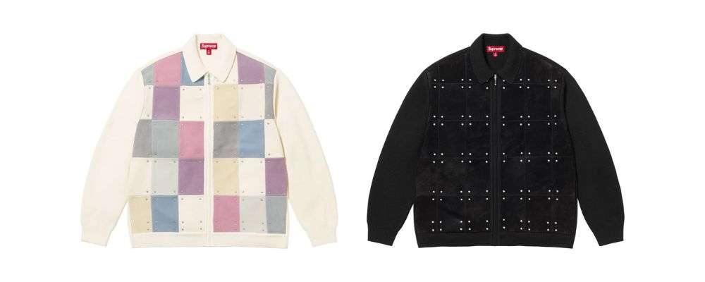 Supreme 2025AW Week15発売予定アイテムまとめ|ブランド古着買取専門店LIFEStudded Suede Zip Up Cardigan 69,300円 画像