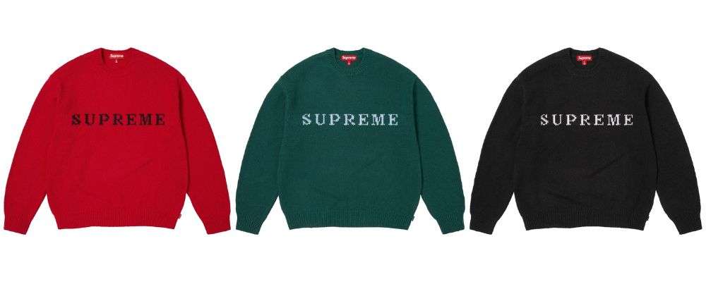Supreme 2025AW Week15発売予定アイテムまとめ|ブランド古着買取専門店LIFEContrast Logo Sweater 27,500円画像