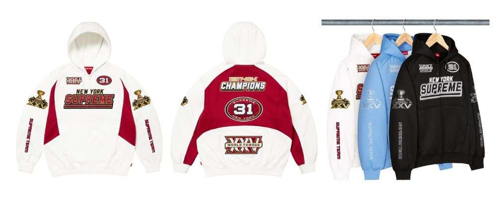 Supreme 2025AW Week16発売予定アイテムまとめ|ブランド古着買取専門店LIFEFootball Zip Up Hooded Sweatshirt 37,400円画像