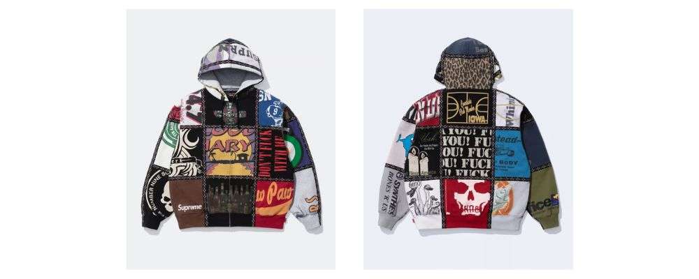 Supreme 2025AW Week16発売予定アイテムまとめ|ブランド古着買取専門店LIFESupreme®/Number (N)ine® Patchwork Zip Up Hooded Sweatshirt画像