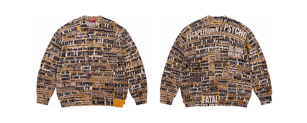 Supreme 2025AW Week17発売予定アイテムまとめ｜ブランド古着買取専門店LIFESupreme/Dash Snow Sweater 33,000円 画像