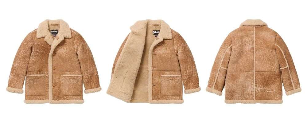 Supreme 2025AW Week17発売予定アイテムまとめ｜ブランド古着買取専門店LIFESupreme®/Schott® Shearling Coat 330,000円 画像