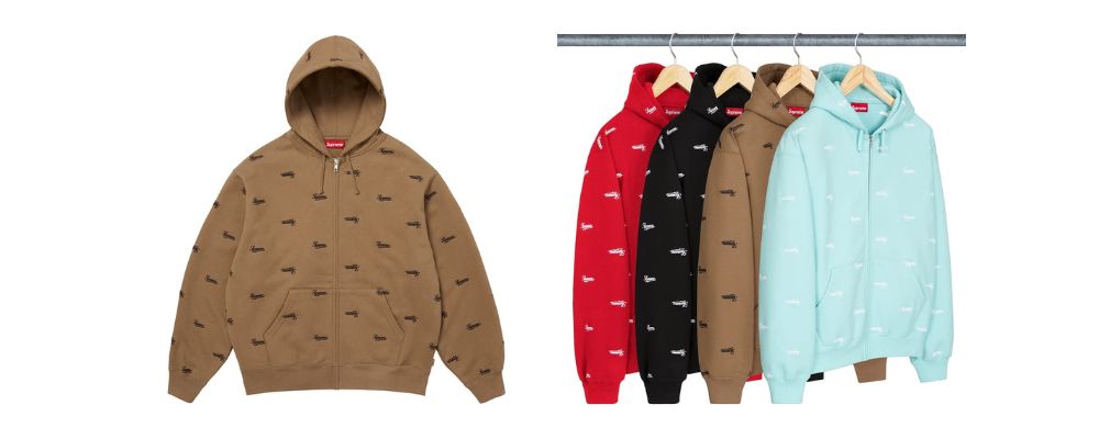 Supreme 2025AW Week18発売予定アイテムまとめ｜ブランド古着買取専門店LIFERepeat Script Zip Up Hooded Sweatshirt 31,900円画像