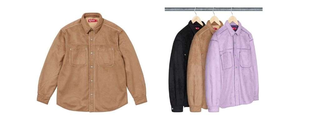 Supreme 2025AW Week19発売予定アイテムまとめ|ブランド古着買取専門店LIFEFaux Suede Snap Shirt画像