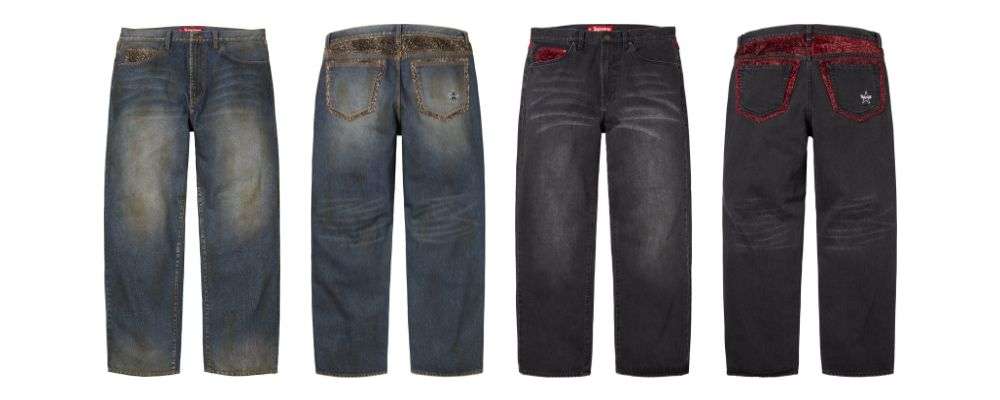 Supreme 2025AW Week19発売予定アイテムまとめ|ブランド古着買取専門店LIFELeopard Faux Fur Loose Fit Jean 33,000円画像