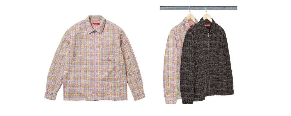 Supreme 2026SS Week1発売予定アイテムまとめ|ブランド古着買取専門店LIFEBouclé Zip Up Shirt 29,700円画像