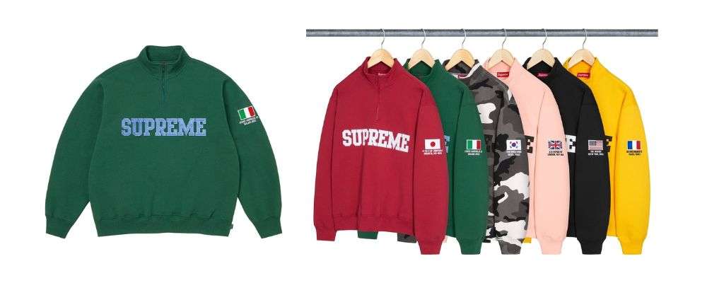 Supreme 2026SS Week1発売予定アイテムまとめ|ブランド古着買取専門店LIFEShop Flag Half Zip Pullover 30,800円画像