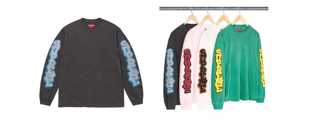 Supreme 2026SS Week1発売予定アイテムまとめ|ブランド古着買取専門店LIFECracked Sleeve L/S Top 17,600円画像