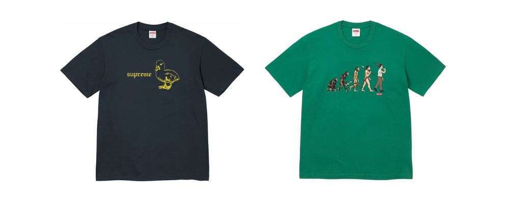 Supreme 2026SS Week1発売予定アイテムまとめ|ブランド古着買取専門店LIFEDuck Tee 7,700円 / Evolution Tee 7,700円画像
