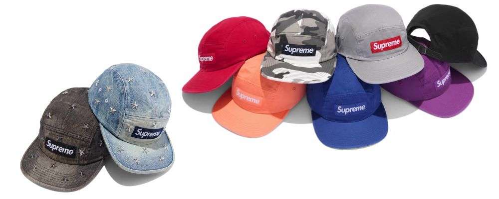 Supreme 2026SS Week1発売予定アイテムまとめ|ブランド古着買取専門店LIFEStars Studded Denim Camp Cap 12,100円 / Washed Chino Twill Camp Cap 8,800円画像