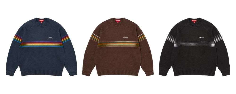 Supreme 2026SS Week1発売予定アイテムまとめ|ブランド古着買取専門店LIFERaised Stripe Sweater 27,500円画像