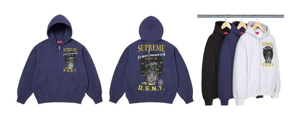Supreme 2026SS Week3発売予定アイテムまとめ|ブランド古着買取専門店LIFESupreme/DSNY Zip Up Hooded Sweatshirt 35,200円画像