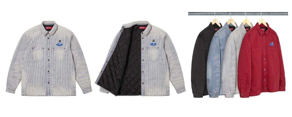 Supreme 2026SS Week3発売予定アイテムまとめ|ブランド古着買取専門店LIFEQuilted Lined Denim Snap Shirt29,700円