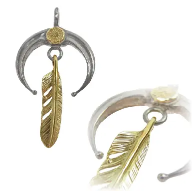 ウィングロック　wingrock 買取価格表】WING ROCK/ウィングロック 18K/金爪 フェザーペンダントの