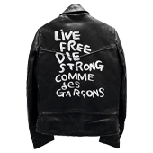 コムデギャルソン ×ルイスレザー 391T ライトニング 『LIVE FREE DIE STRONG』 画像