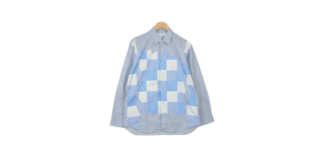 コムデギャルソンシャツ S25052 Square Patchwork Shirt ライトブルー系買取実績