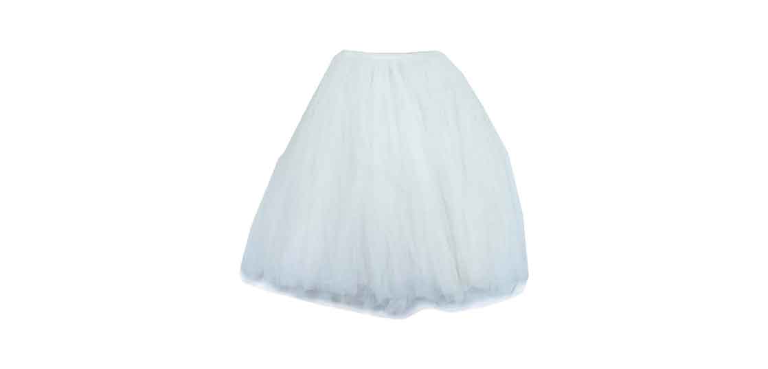 コムデギャルソン 20SS RE-S026 チュール ロング スカート ホワイト