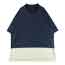 コムデギャルソンオム 23SS HK-T016 コットン 綿 天竺 ピンストライプ 切替 半袖 Tシャツ 画像