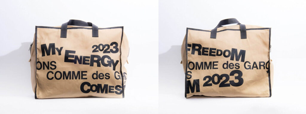 コムデギャルソン メッセージ ショッピングバッグ（綿ツイル素材）　定価 14,850円（税込） 画像