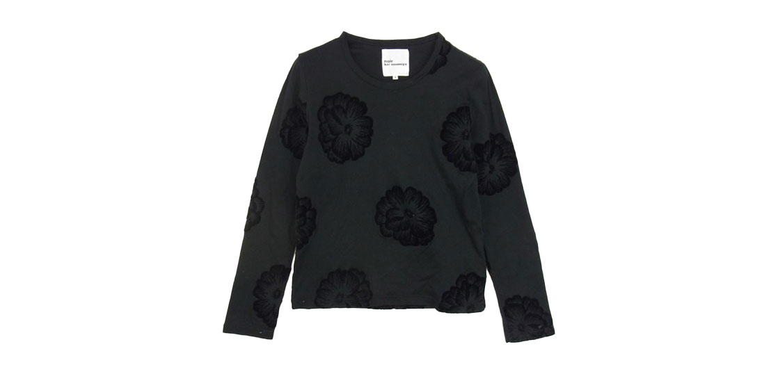 コムデギャルソン ノワールケイニノミヤ AD2014 3N-T007 花 フラワー フロッキー パッチ クルーネック 長袖 Tシャツ カットソー 買取実績