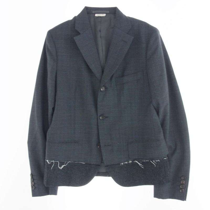 コムデギャルソンオムドゥ 19AW DD-J028 ウール ドッキング チェック テーラードジャケット 買取実績 画像