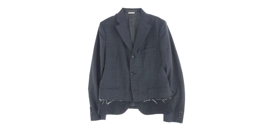 コムデギャルソンオムドゥ 19AW DD-J028 ウール ドッキング チェック テーラードジャケット 買取実績-thumbnail