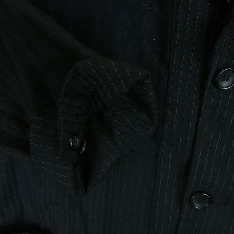 ブラックコムデギャルソン 1H-J017 再構築ブレザー ストライプ バックプリント ジャケット 買取実績 画像