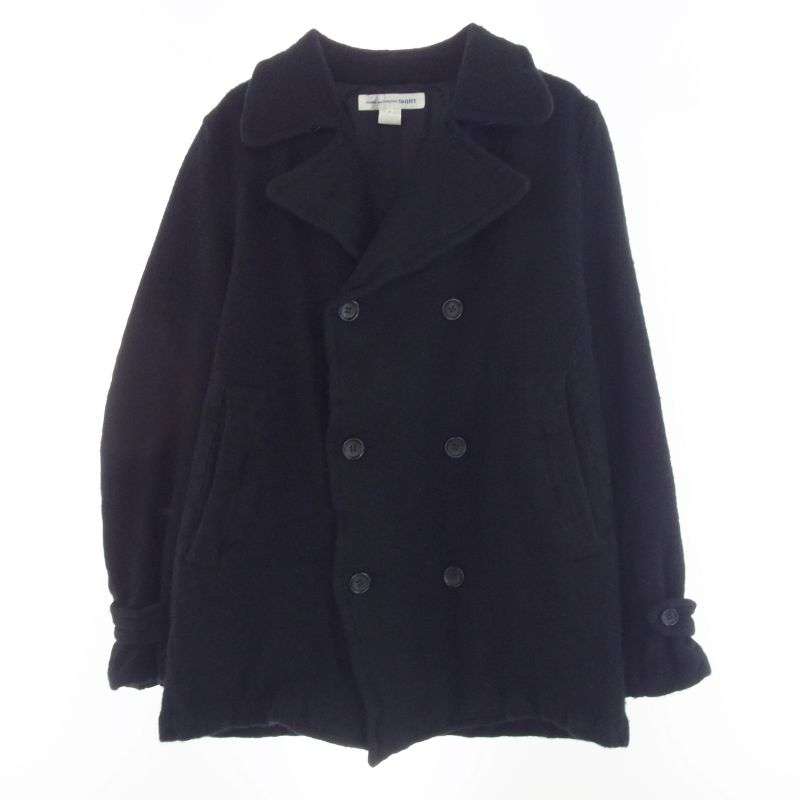 コムデギャルソン 23AW FL-C001 SHIRT シャツ ウール縮絨 Pコート ハーフコート 買取実績 画像
