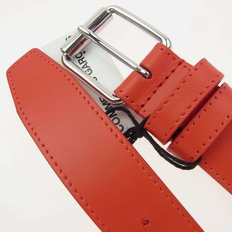 コムデギャルソン COW HIDE カウハイド レザー ロゴ ベルト 買取実績 画像
