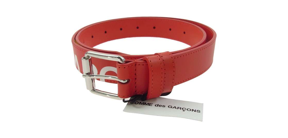 コムデギャルソン COW HIDE カウハイド レザー ロゴ ベルト 買取実績