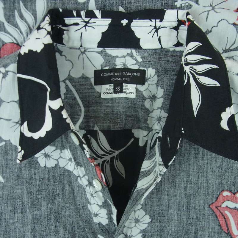 コムデギャルソンオムプリュス AD2005 PQ-B037 裏使い リップ＆タン プリント 長袖 シャツ 買取実績 画像