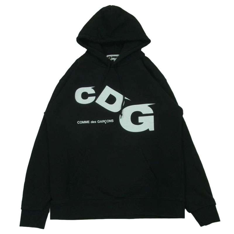 コムデギャルソン SZ-T023 CDGロゴプリント HOODED SWEATSHIRT フーデッド スウェットシャツ パーカー 買取実績 画像