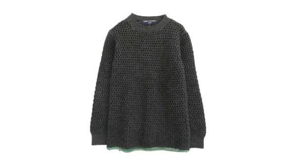 コムデギャルソンオム 14AW HN-N011 ローゲージ ワッフル クルーネック 長袖 ニット セーター 買取実績