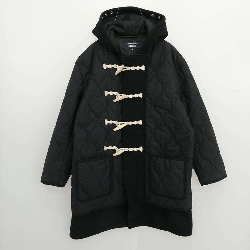 コムデギャルソンオム 25AW HP-C007 AD2025 ウール メルトン ナイロン リップ キルト ダッフルコート 買取実績