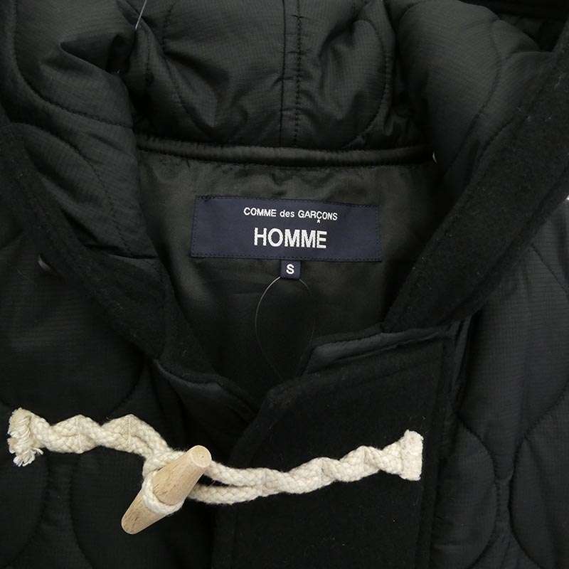 コムデギャルソンオム 25AW HP-C007 AD2025 ウール メルトン ナイロン リップ キルト ダッフルコート 買取実績 画像
