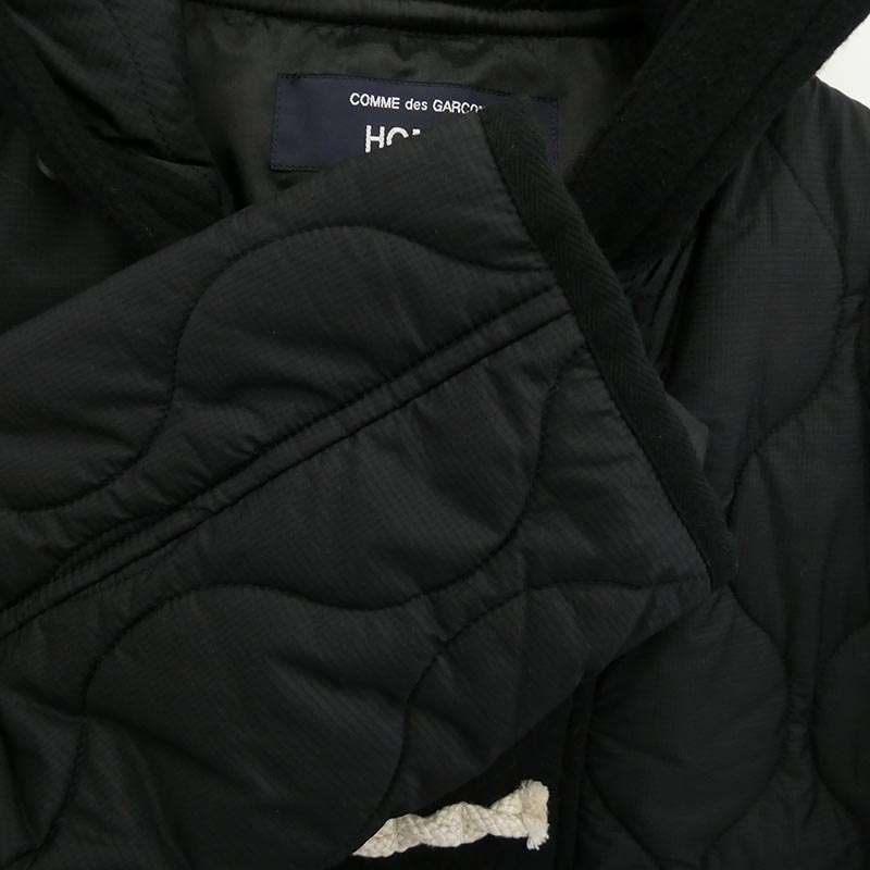 コムデギャルソンオム 25AW HP-C007 AD2025 ウール メルトン ナイロン リップ キルト ダッフルコート 買取実績 画像