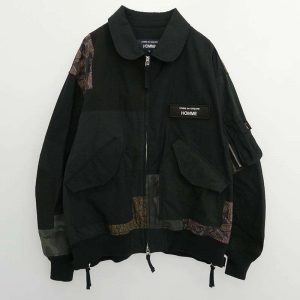 コムデギャルソンオム 25SS HO-J023 Cotton Nylon Back Satin パッチワーク コットンナイロン バックサテン ブルゾン フライトジャケット 買取実績