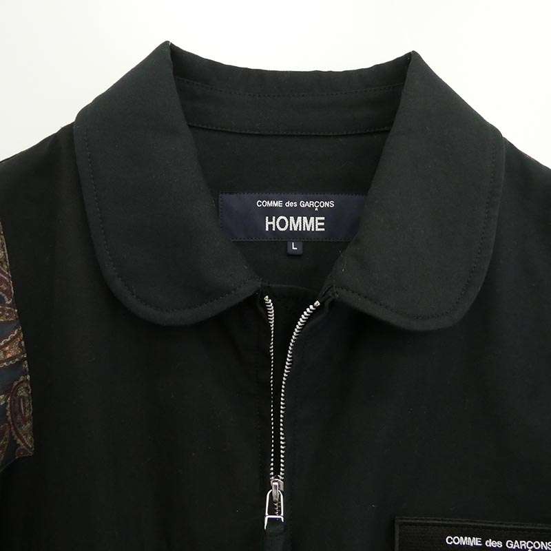 コムデギャルソンオム 25SS HO-J023 Cotton Nylon Back Satin パッチワーク コットンナイロン バックサテン ブルゾン フライトジャケット 買取実績 画像