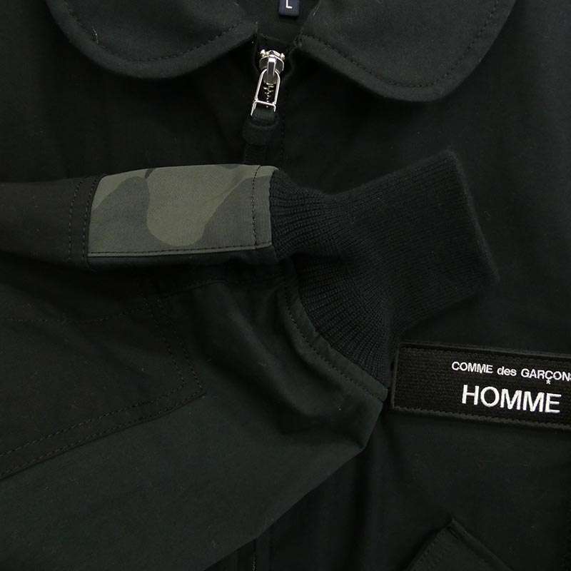 コムデギャルソンオム 25SS HO-J023 Cotton Nylon Back Satin パッチワーク コットンナイロン バックサテン ブルゾン フライトジャケット 買取実績 画像