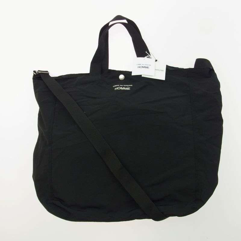 コムデギャルソンオム 25SS HO-K292 Cotton nylon grosgrain bag ロゴプリント コットン ナイロン 2WAY トートバッグ ショルダーバッグ 買取実績 画像