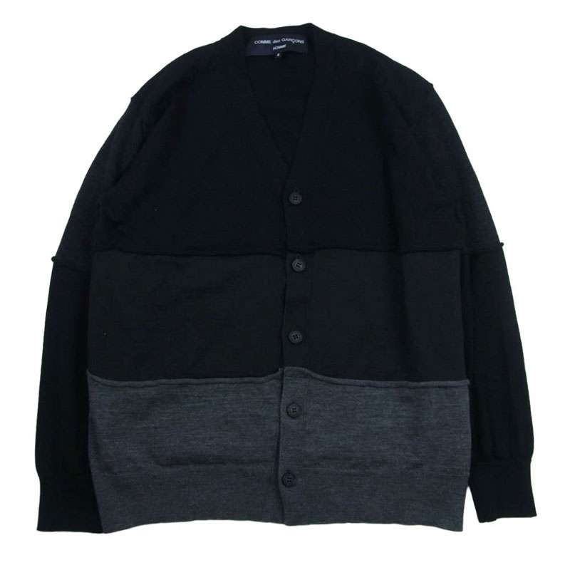 コムデギャルソンオム AD2023 HL-N001-051 梳毛天竺切替カーディガン 買取実績 画像