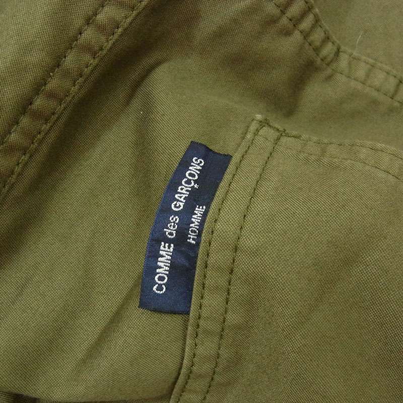 コムデギャルソンオム HK-P022 AD2022 ロゴタブ 製品染めコットン 1タック ワイドパンツ 買取実績 画像
