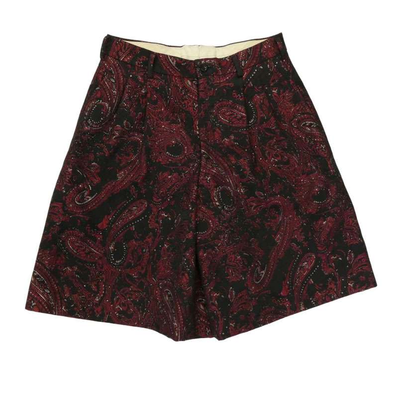 コムデギャルソンオムプリュス 16AW AD2016 PR-P071 甲冑 総柄 ジャガード 2タック ワイド ショートパンツ ショーツ 買取実績 画像