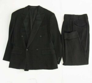 コムデギャルソンオムプリュス AD1990 PJ-05006S 90’s アーカイブ ヴィンテージプリュス ラペル素材切替 ストライプ セットアップ ダブルテーラード ジャケット テーパード パンツ 買取実績