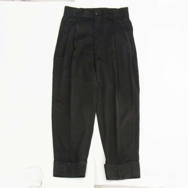 コムデギャルソンオムプリュス AD1990 PJ-05006S 90's アーカイブ ヴィンテージプリュス ラペル素材切替 ストライプ セットアップ ダブルテーラード ジャケット テーパード パンツ 買取実績 画像