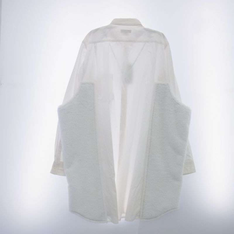 コムデギャルソンオムプリュス AD2018 PB-B015 ファー切替 ボアサイドパネルデザイン オーバーサイズ ロング 長袖 シャツ 買取実績 画像