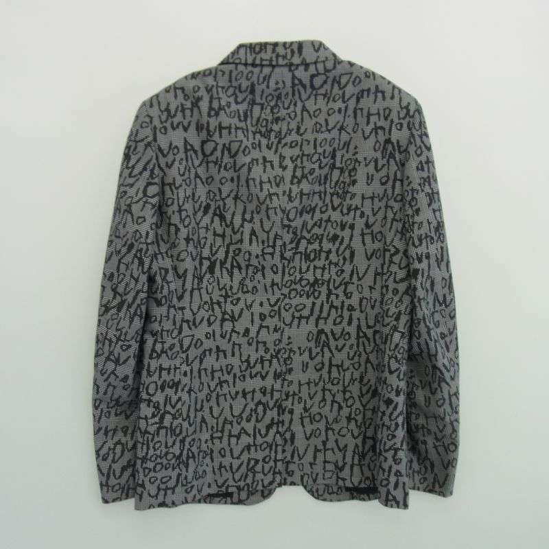 コムデギャルソンオムプリュス AD2023 PL-J050 グラフィックロゴ総柄 3B ウール テーラードジャケット 買取実績 画像