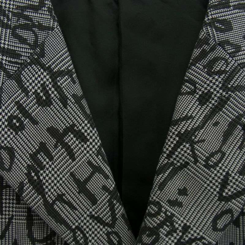 コムデギャルソンオムプリュス AD2023 PL-J050 グラフィックロゴ総柄 3B ウール テーラードジャケット 買取実績 画像